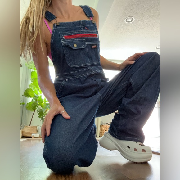 Dickies Denim - Wide leg thick denim dickies overalls coveralls